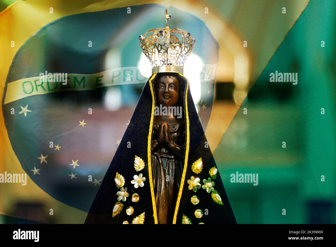 Statue de l'image de notre-Dame d'Aparecida, mère de Dieu, patronne du Brésil Banque D'Images