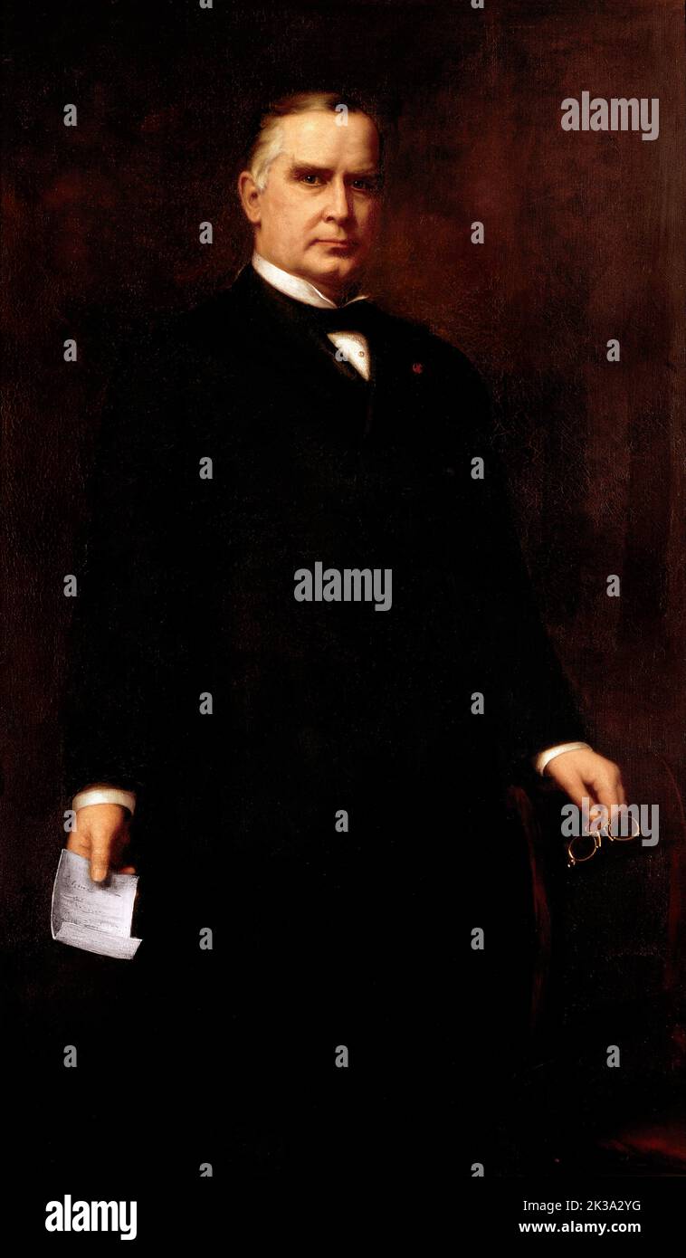 Le portrait présidentiel officiel du président William McKinley, par Harriet Anderson Stubbs Murphy Banque D'Images