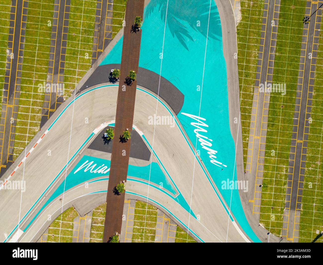 Miami, Floride, États-Unis - 23 septembre 2022 : piste de course Miami F1 au stade Hard Rock Banque D'Images