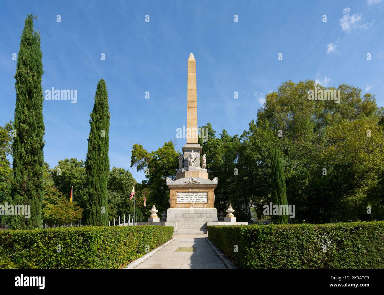 Madrid, Espagne, septembre 2022. Le monument dédié aux morts de l'Espagne sur la Plaza de la Lealtad dans le centre-ville Banque D'Images