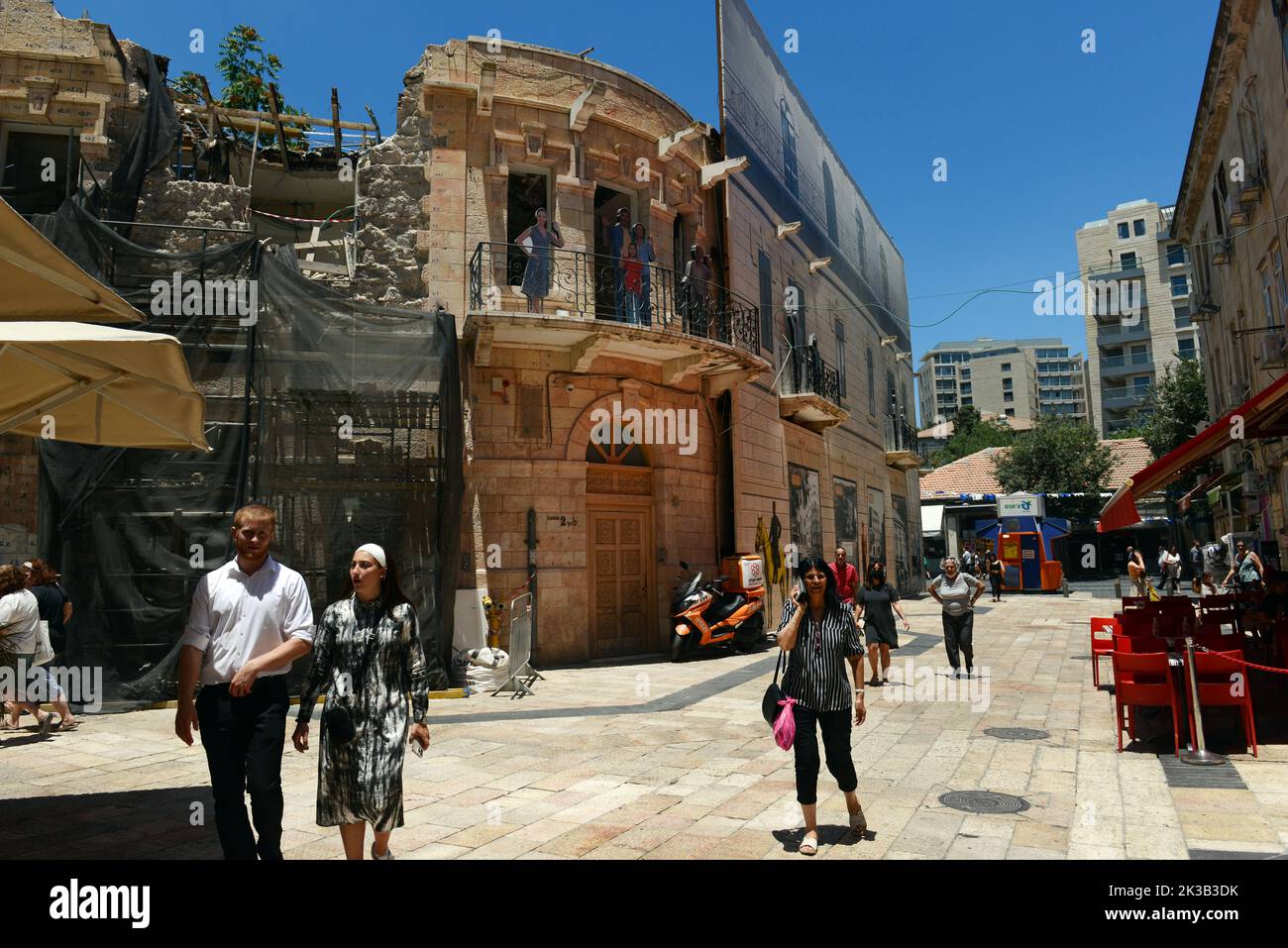 Ben Yehuda rue piétonne dans le centre-ville de Jérusalem, Israël. Banque D'Images