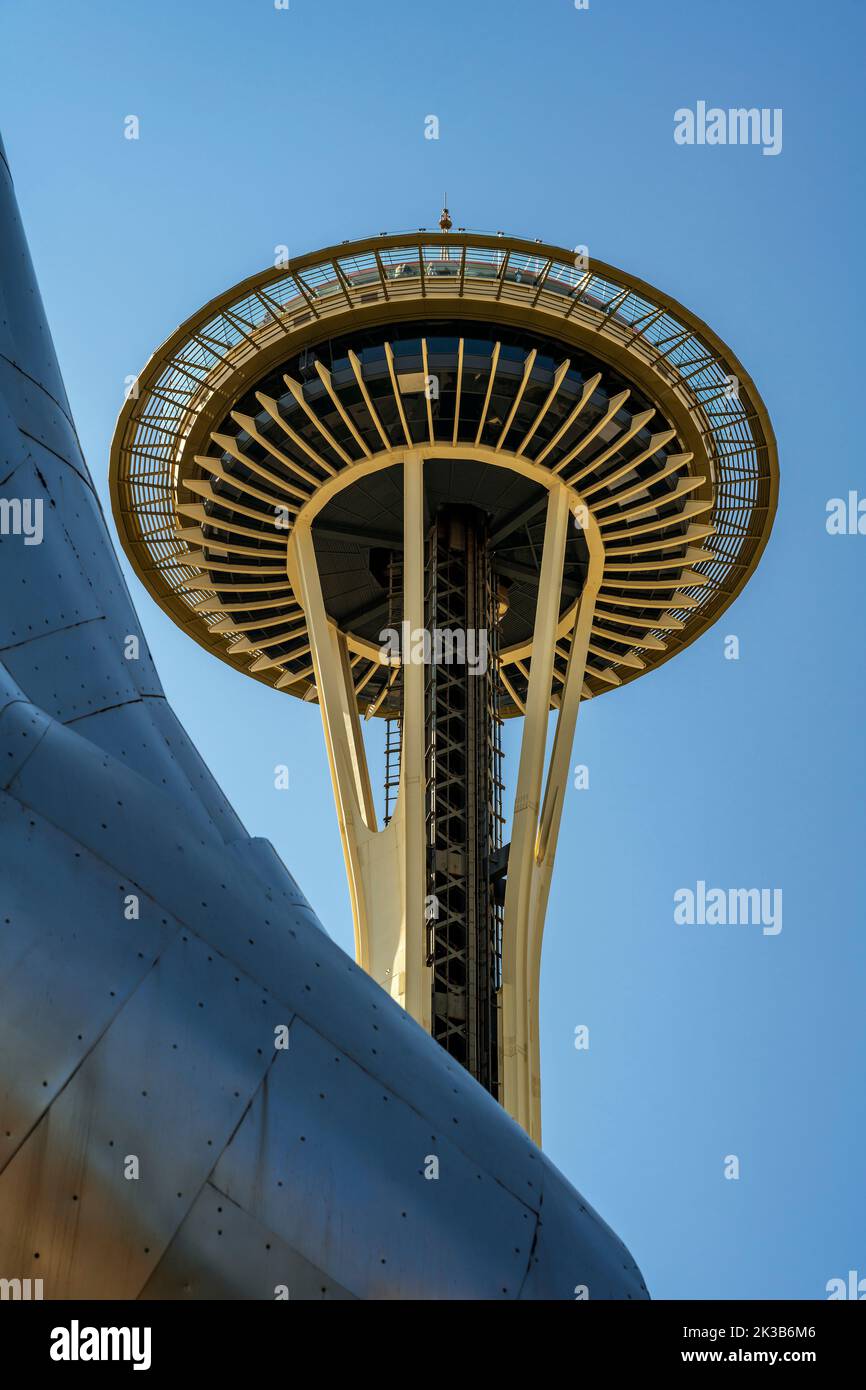 Space Needle, Seattle Center, Seattle, Washington, États-Unis Banque D'Images