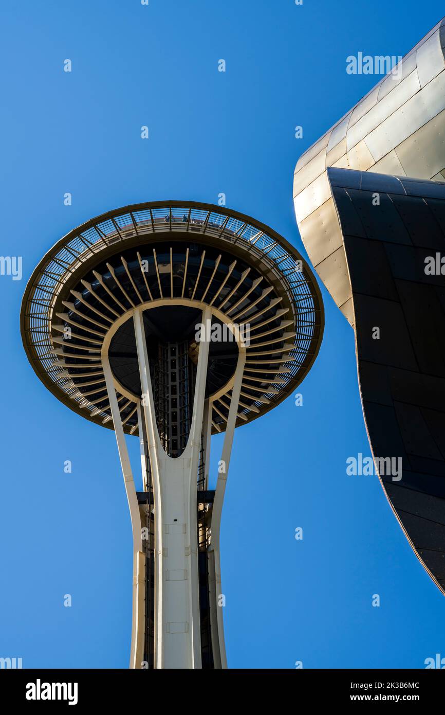 Space Needle, Seattle Center, Seattle, Washington, États-Unis Banque D'Images
