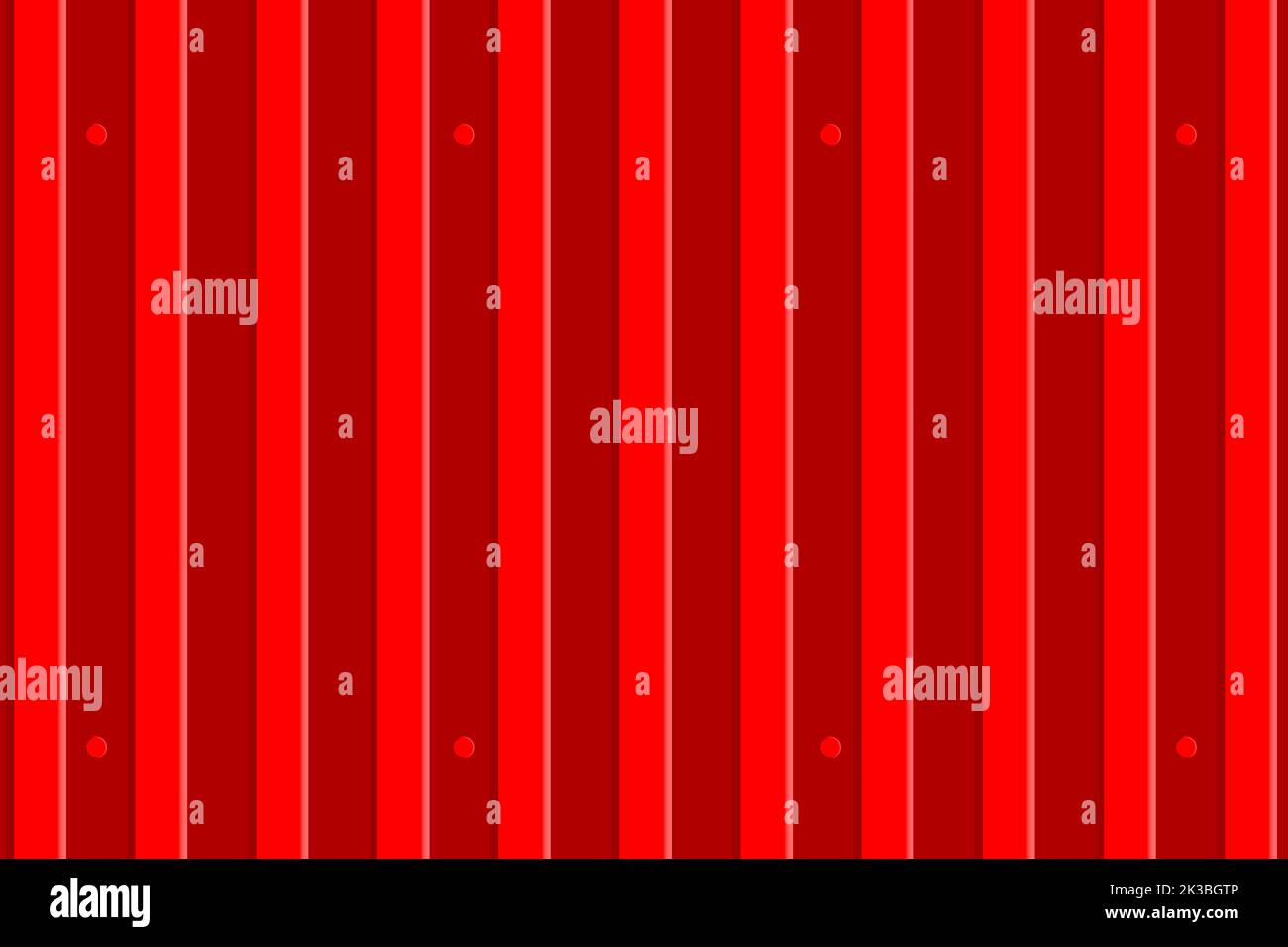 Ardoise métallique ondulée. Clôture ondulée, arrière-plan de la surface métallique ondulée rouge Banque D'Images