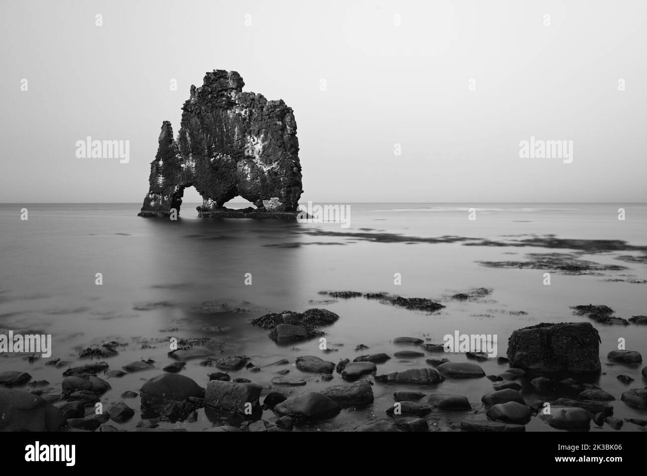 Rock sea symbole dans l'Islande - hvitserkur Banque D'Images