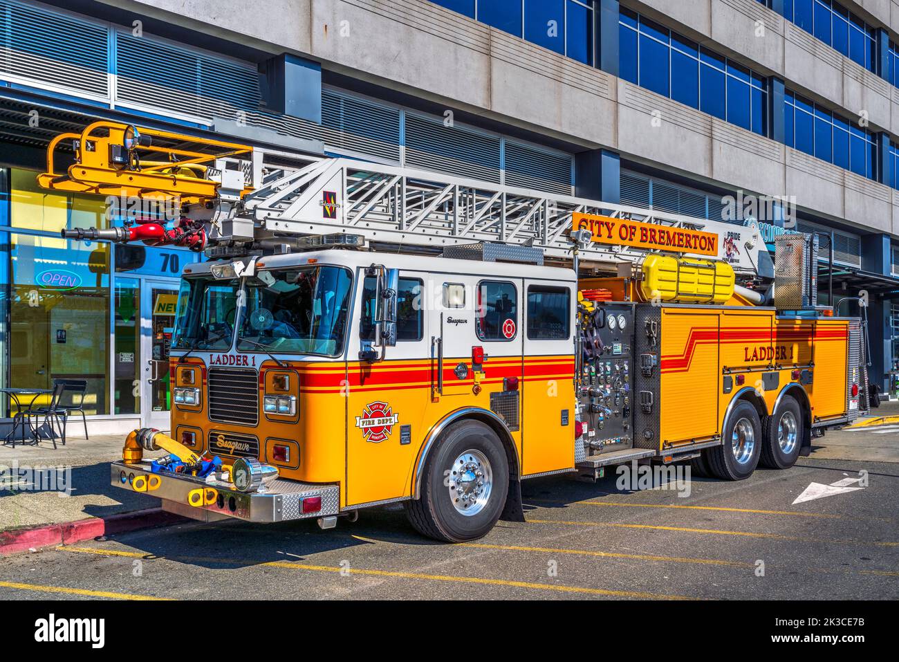 Camion de pompiers, Bremerton Fire Department, Bremerton, Washington, États-Unis Banque D'Images