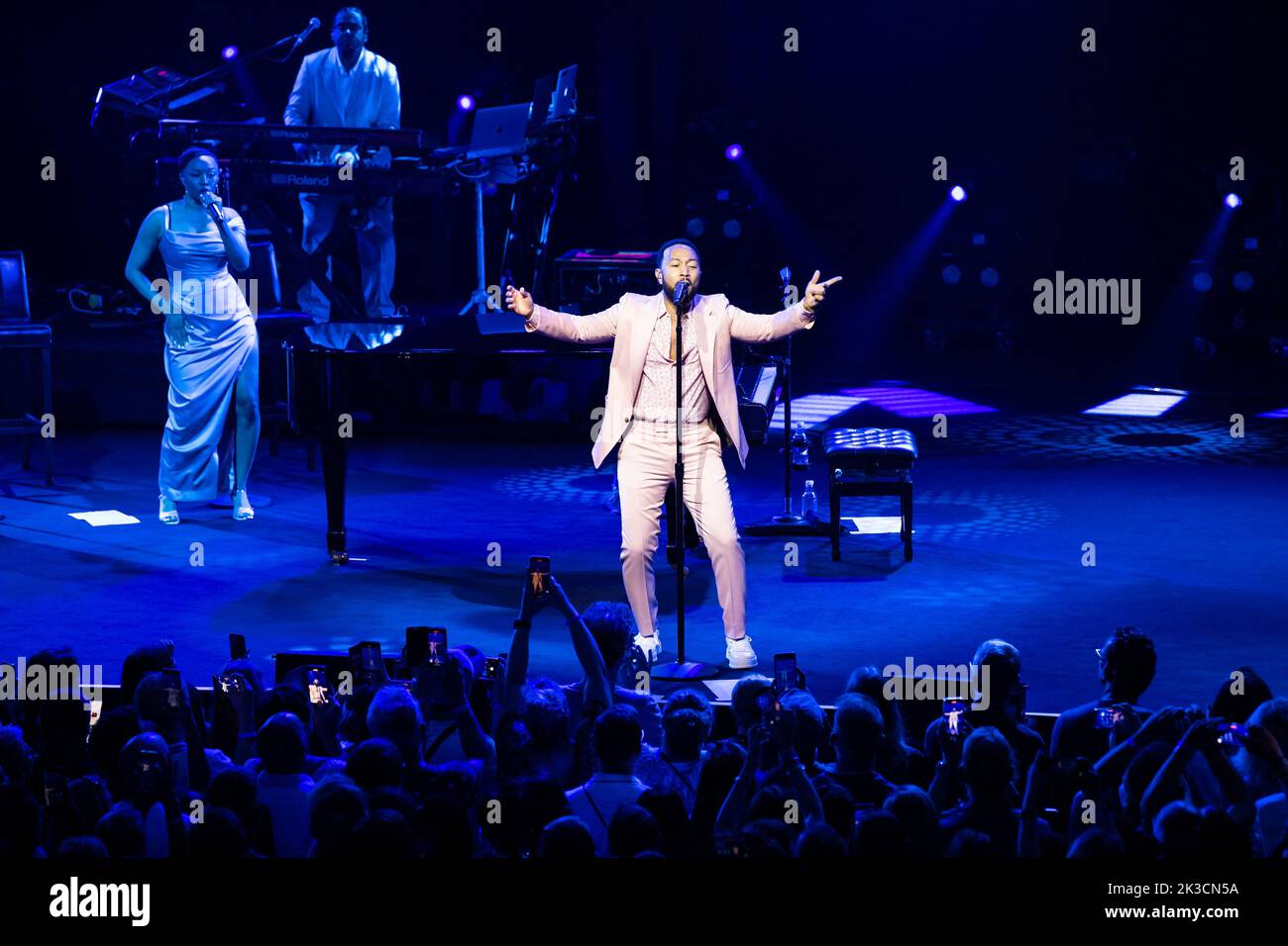 John Legend se présente au Festival de Jazz de Montreux, sur 04 juillet 2022, à Montreux, en Suisse. Photo de Loona/ABACAPRESS.COM Banque D'Images