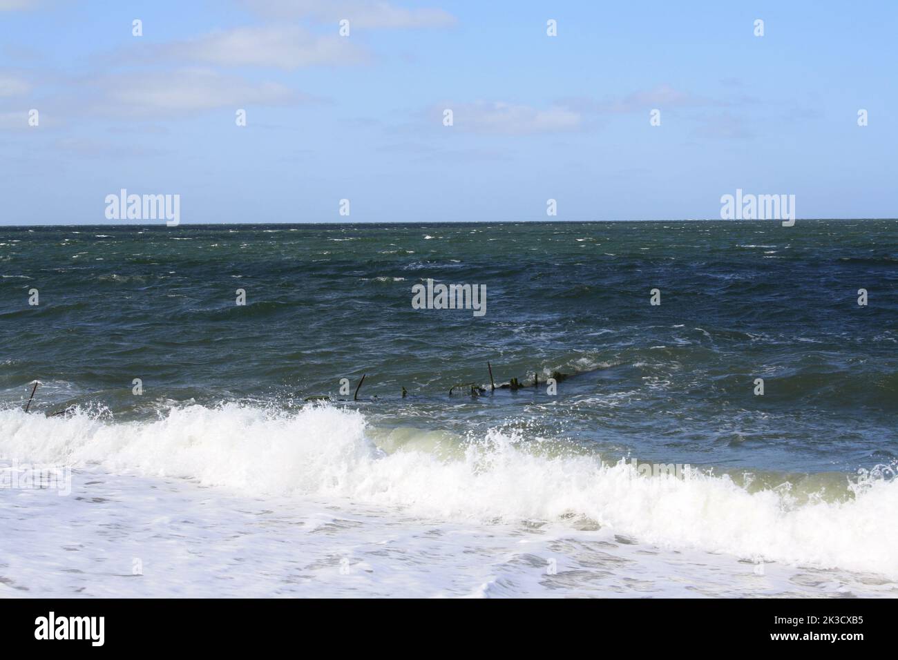 Mer du Nord par une journée venteuse à Lister Ellenbogen sur Sylt Banque D'Images