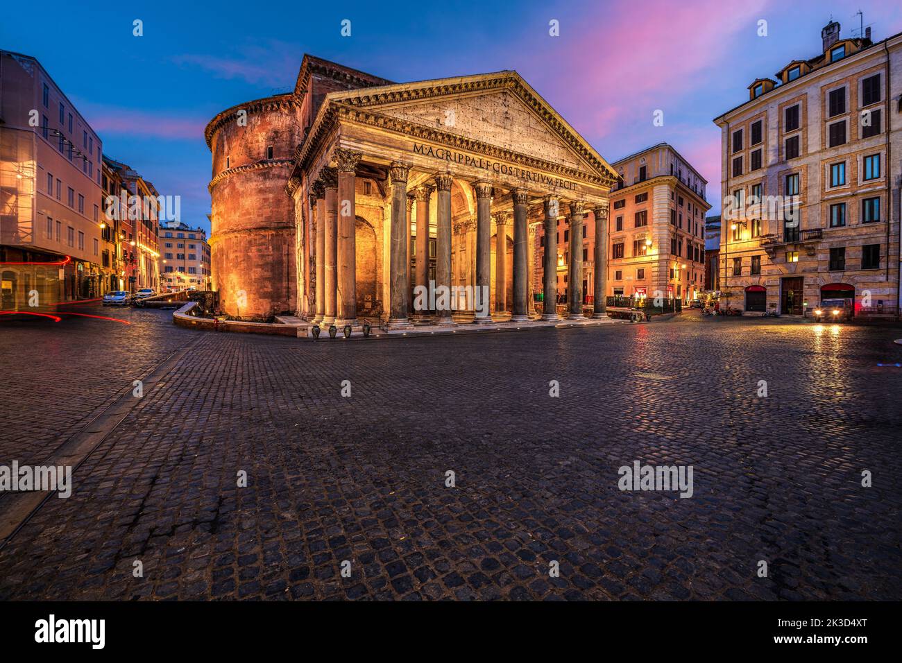 Rome, Italie au Panthéon, un ancien temple romain datant du 2nd siècle. Banque D'Images