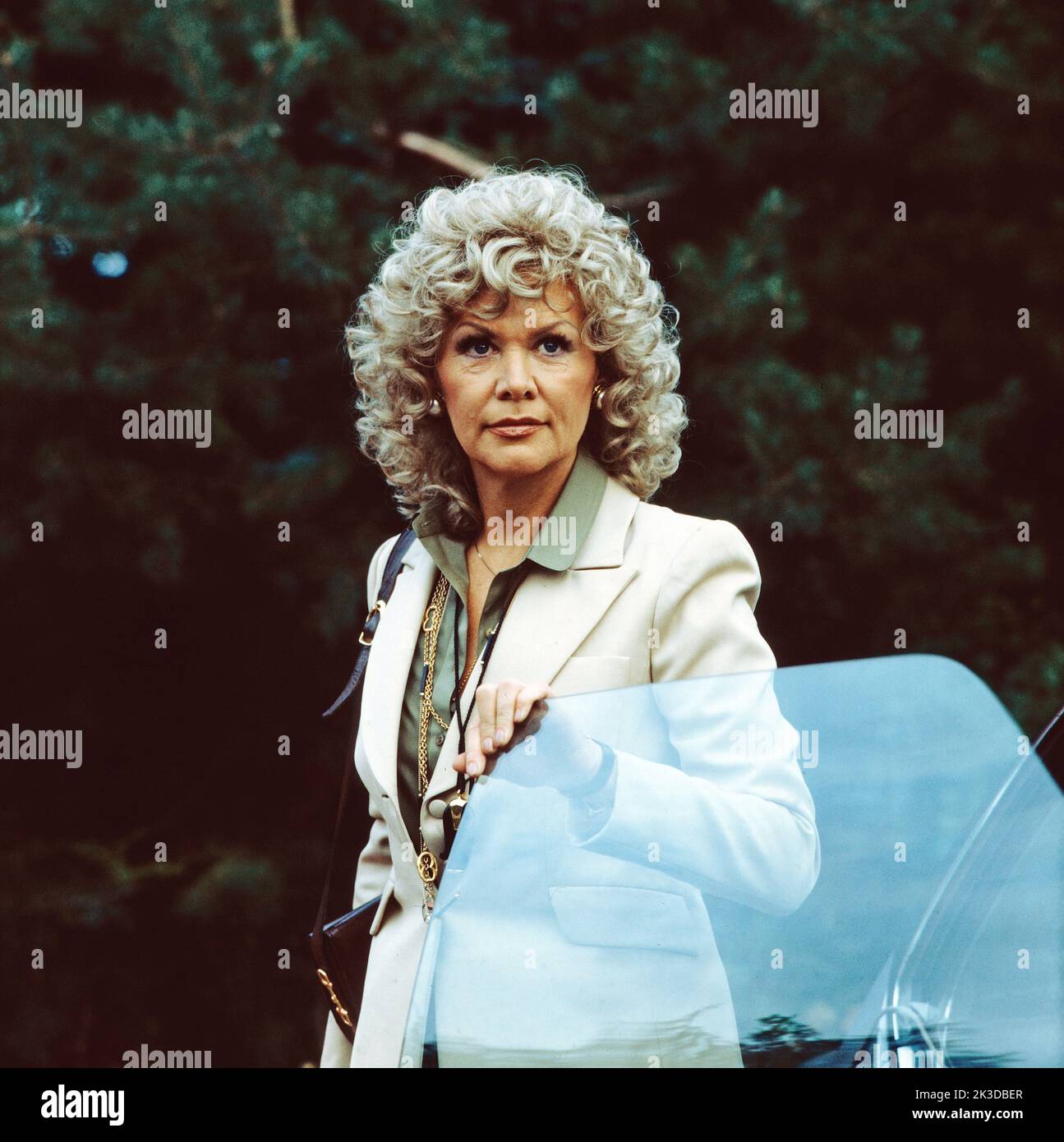 Ingrid van Bergen, deutsche Schauspielerin, Synchronsprecherin, Portrait, Deutschland, vers 1986. Ingrid van Bergen, actrice allemande, actrice vocale, portrait, Allemagne, vers 1986. Banque D'Images