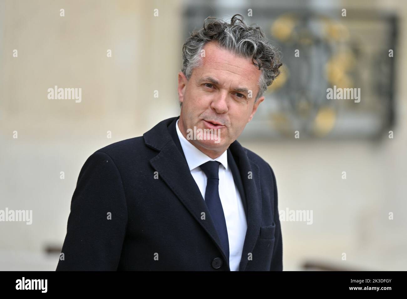 Paris, France. 26th septembre 2022. Conseil des ministres. Christophe BECHU Ministre de la transition écologique et de la cohésion territoriale. L'Elysée Palace à Paris, France, le 26 septembre 2022. (Photo de Lionel Urman/Sipa USA). Credit: SIPA USA/Alay Live News Banque D'Images