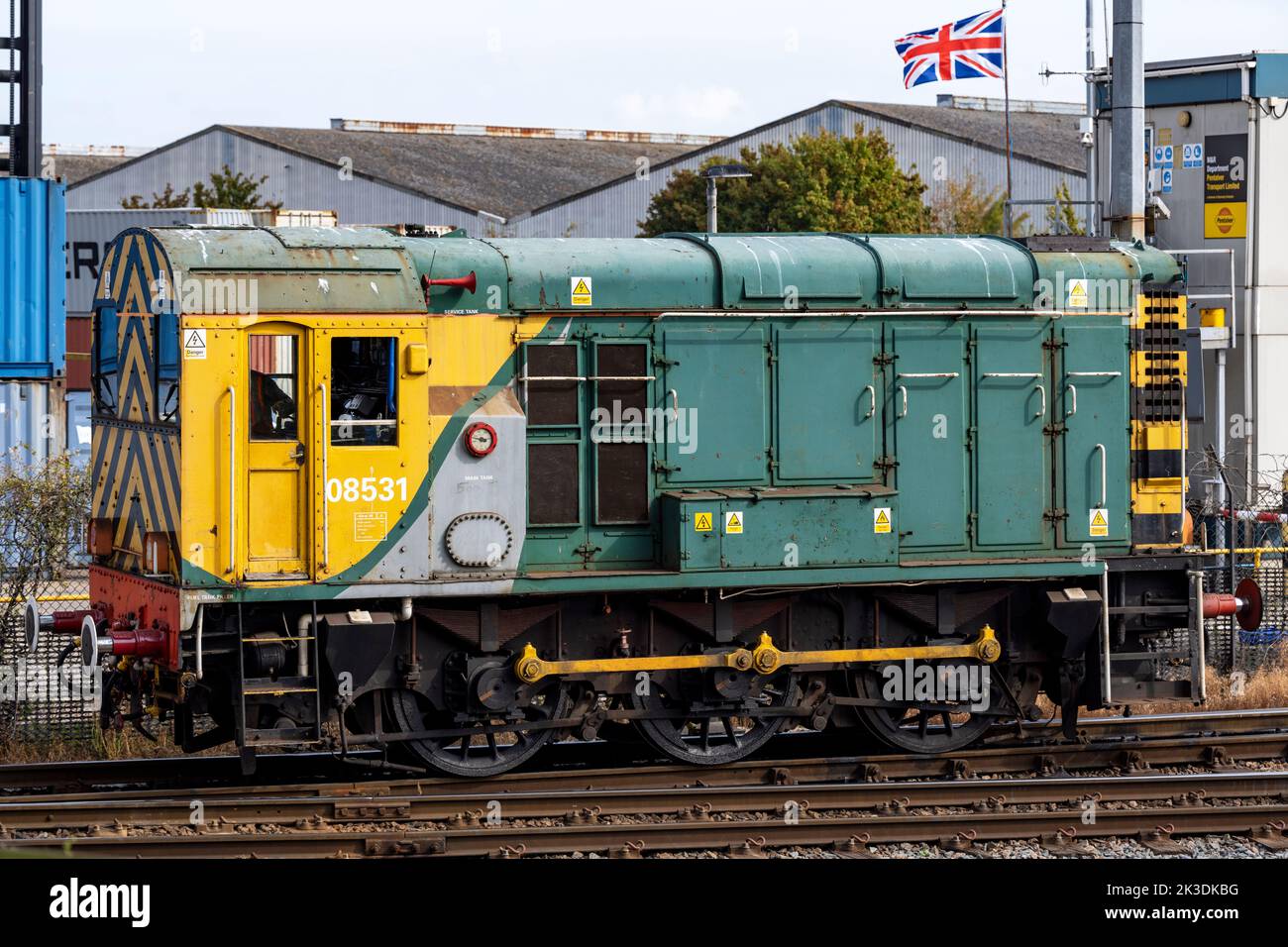 Port de shunter diesel classe 08 de Felixstowe Suffolk Royaume-Uni Banque D'Images