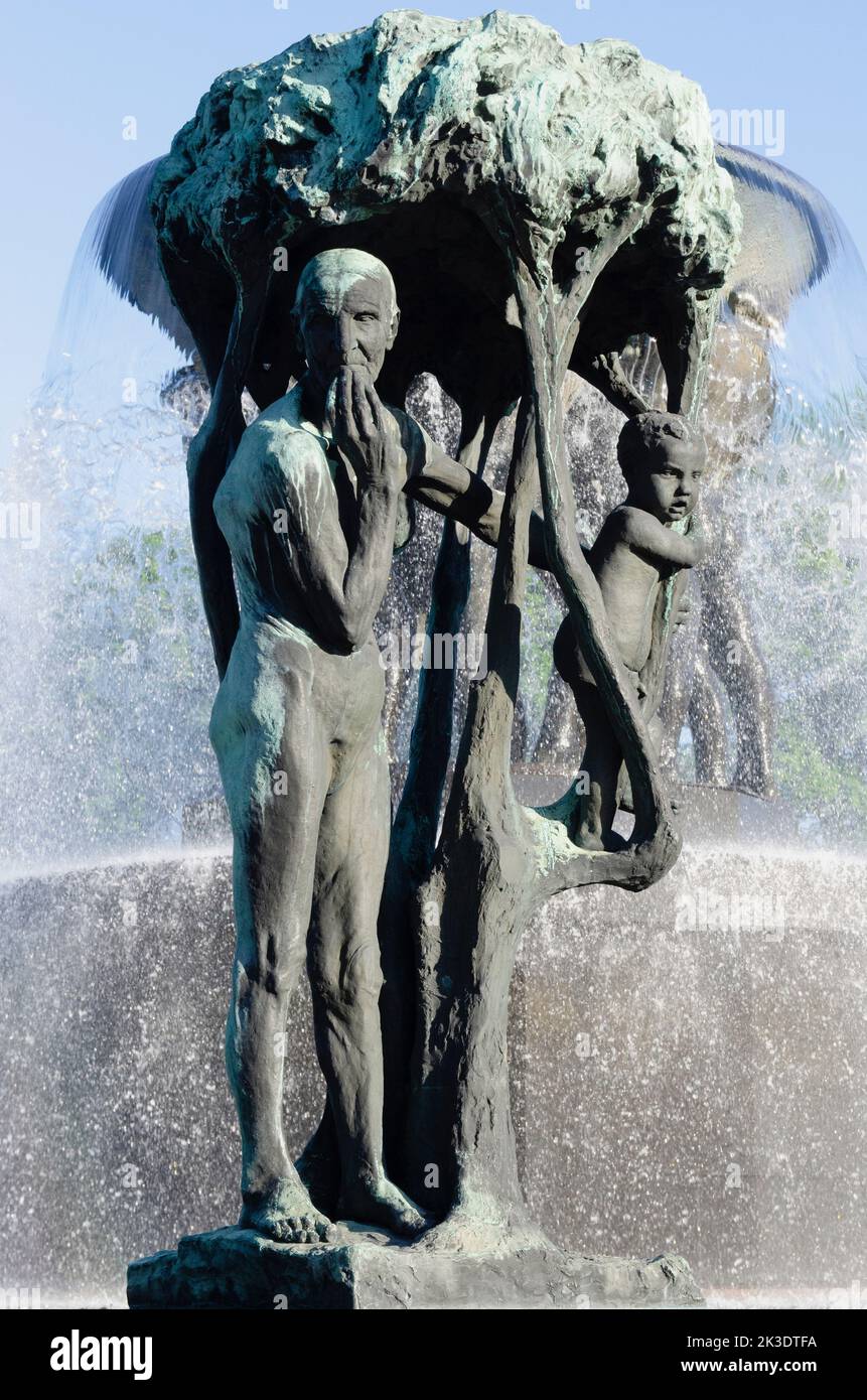 Norvège, Oslo, parc de la chabture de Vigeland. Banque D'Images