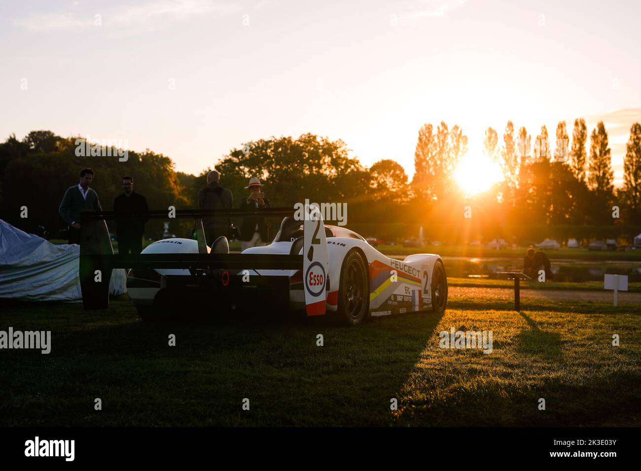 Peugeot 905 Evo BIS lors de l'édition 6th de Chantilly Arts & Elegance - Richard mille au domaine du Château de Chantilly, de 24 septembre au 25, 2025, à Chantilly, France - photo Antonin Vincent / DPPI Banque D'Images