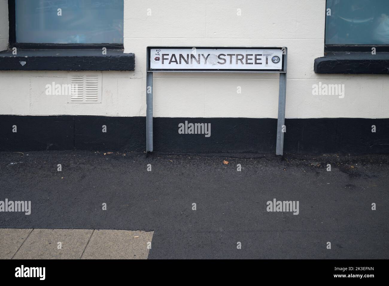 Fanny Street Road Sign in Cardiff South Wales UK Banque D'Images