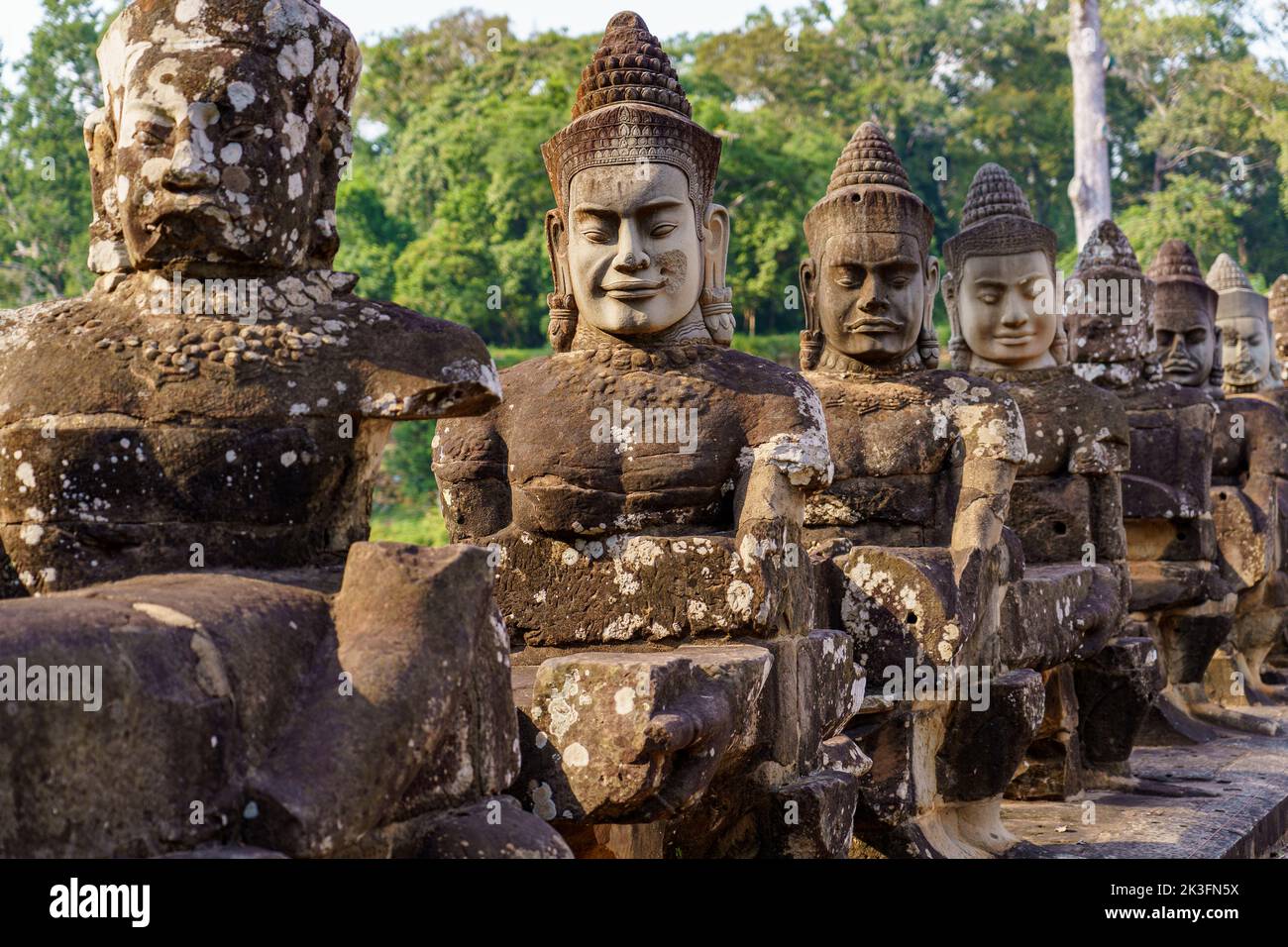 Cambodge. Siem Reap. Le parc archéologique d'Angkor. Temple Bayon Temple hindou du 12th siècle Banque D'Images