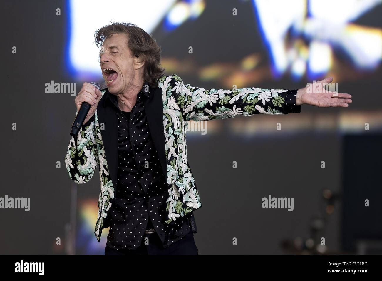 LONDRES, ANGLETERRE : les Rolling Stones se réalisent sur la Great Oak Stage au British Summer Time Festival à Hyde Park. Avec: Mick Jagger où: Londres, Royaume-Uni quand: 25 juin 2022 crédit: Neil Lupin/WENN Banque D'Images