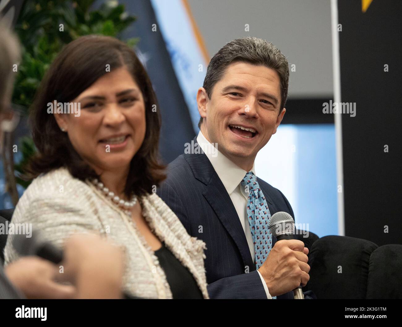 Austin Texas États-Unis, 24 septembre 2022: Le juge de la Cour suprême du Texas BRETT BUSBY parle lors d'une séance d'interview au Festival annuel de Tribune du Texas dans le centre-ville d'Austin. ©Bob Daemmrich Banque D'Images Austin Texas États-Unis, 24 septembre 2022: Le juge de la Cour suprême du Texas BRETT BUSBY parle lors d'une séance d'interview au Festival annuel de Tribune du Texas dans le centre-ville d'Austin. ©Bob Daemmrich Banque D'Images