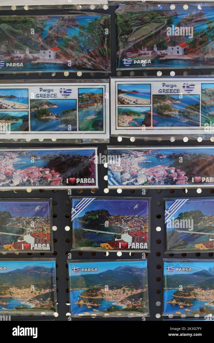 Souvenirs de Parga ville Grèce vacances d'été voyages sentiments europe beauté lieux à visiter arrière-plans haute qualité grandes tailles images Banque D'Images