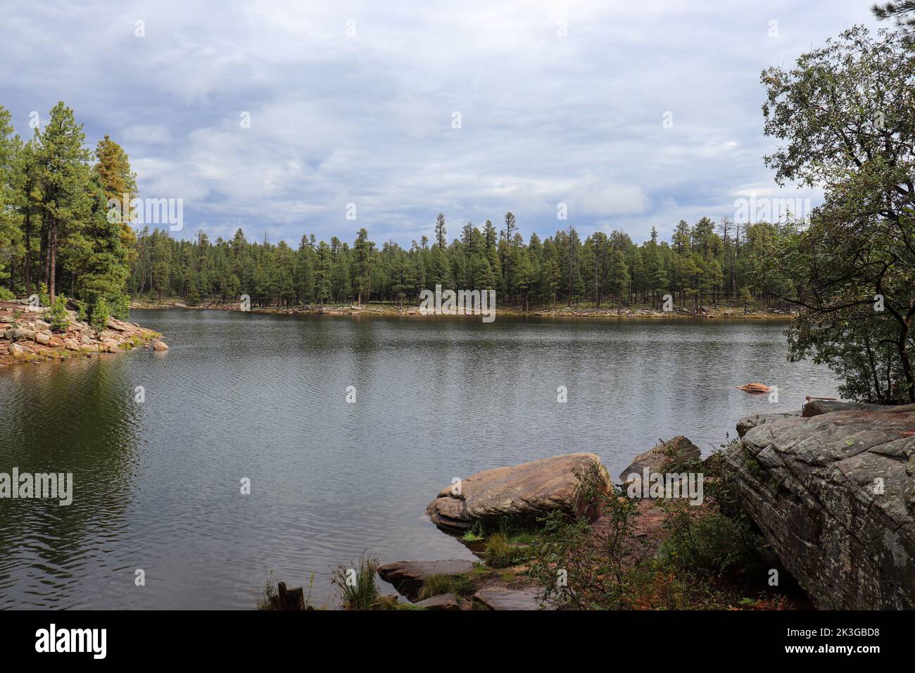 Vue sur Woods Canyon Lake près de Payson, Arizona. Banque D'Images