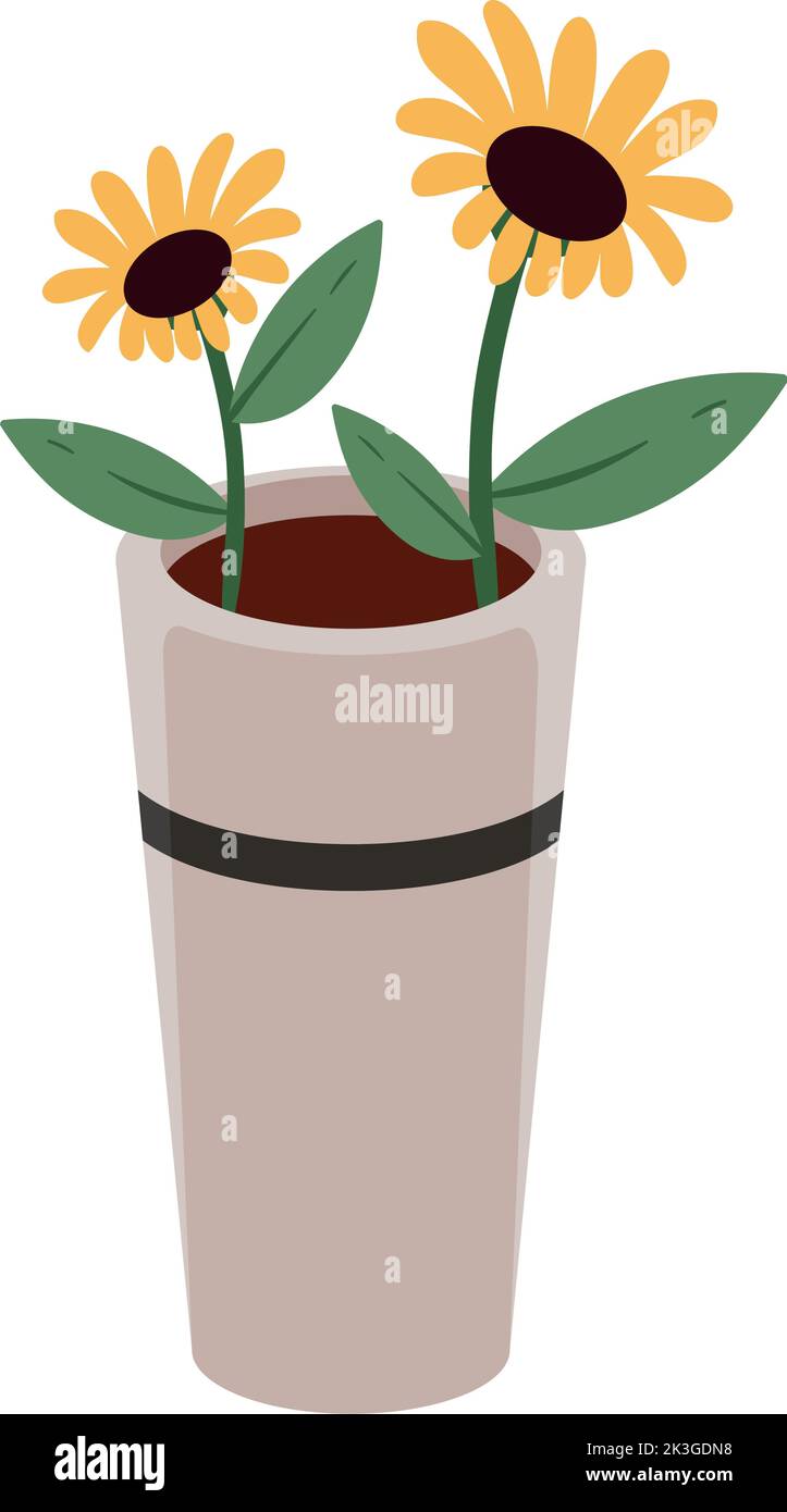 maison avec tournesols Illustration de Vecteur