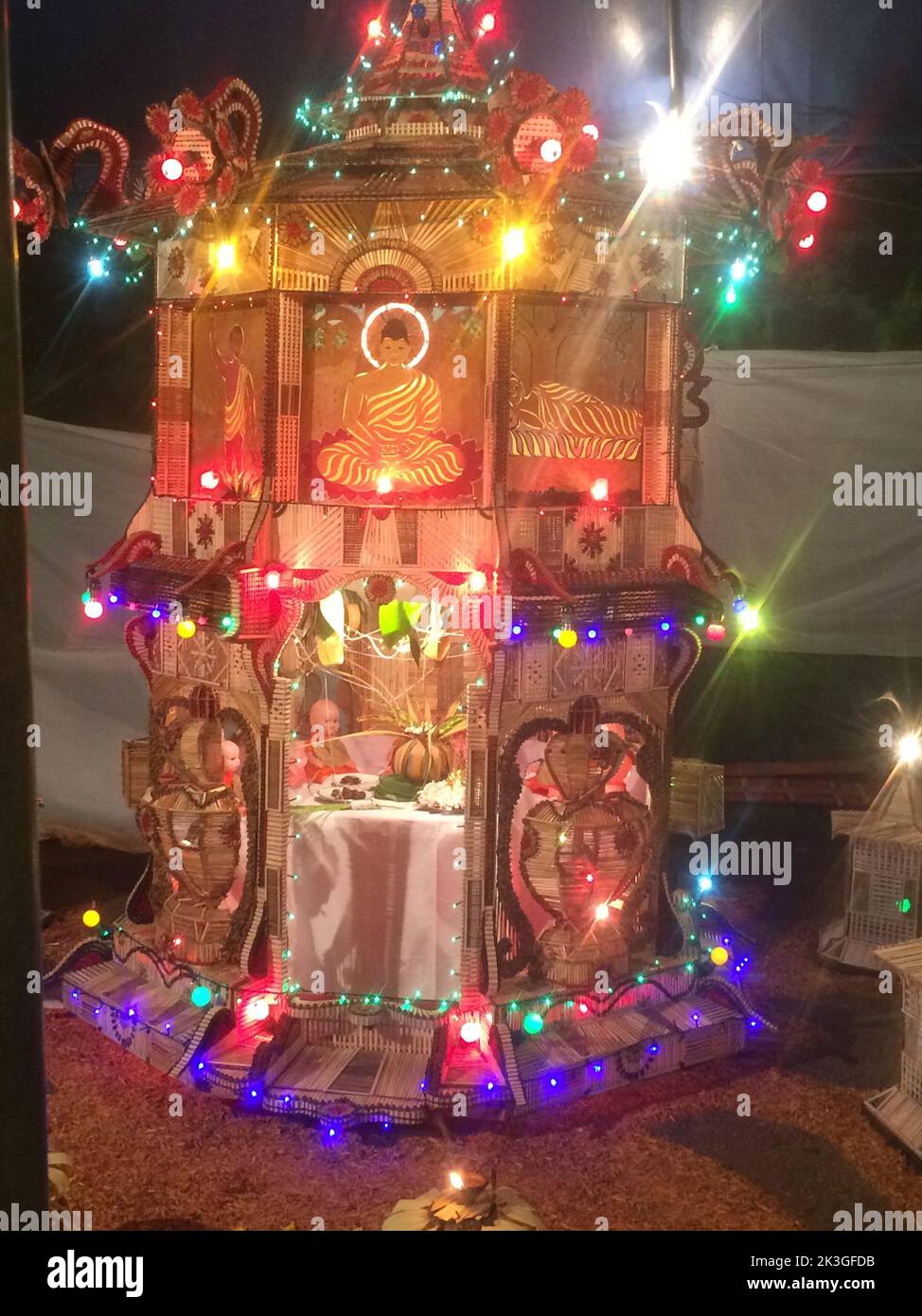 Fête du Vesak au Sri Lanka. Banque D'Images