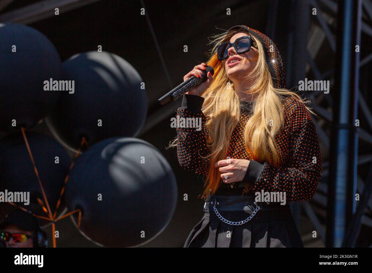 Avril Lavigne au festival de musique iHeartRadio Daytime Village sur 24 septembre 2022, à Las Vegas, Nevada (photo de Daniel DeSlover/Sipa USA) Banque D'Images