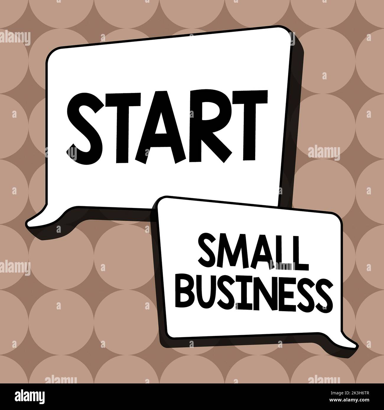Affiche Start Small Business. Approche d'affaires aspirant Entrepreneur une nouvelle industrie de commerce de risque Banque D'Images
