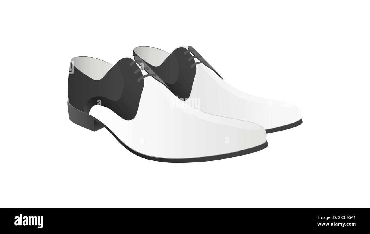 Chaussures classiques pour hommes isolées sur fond blanc Illustration de Vecteur