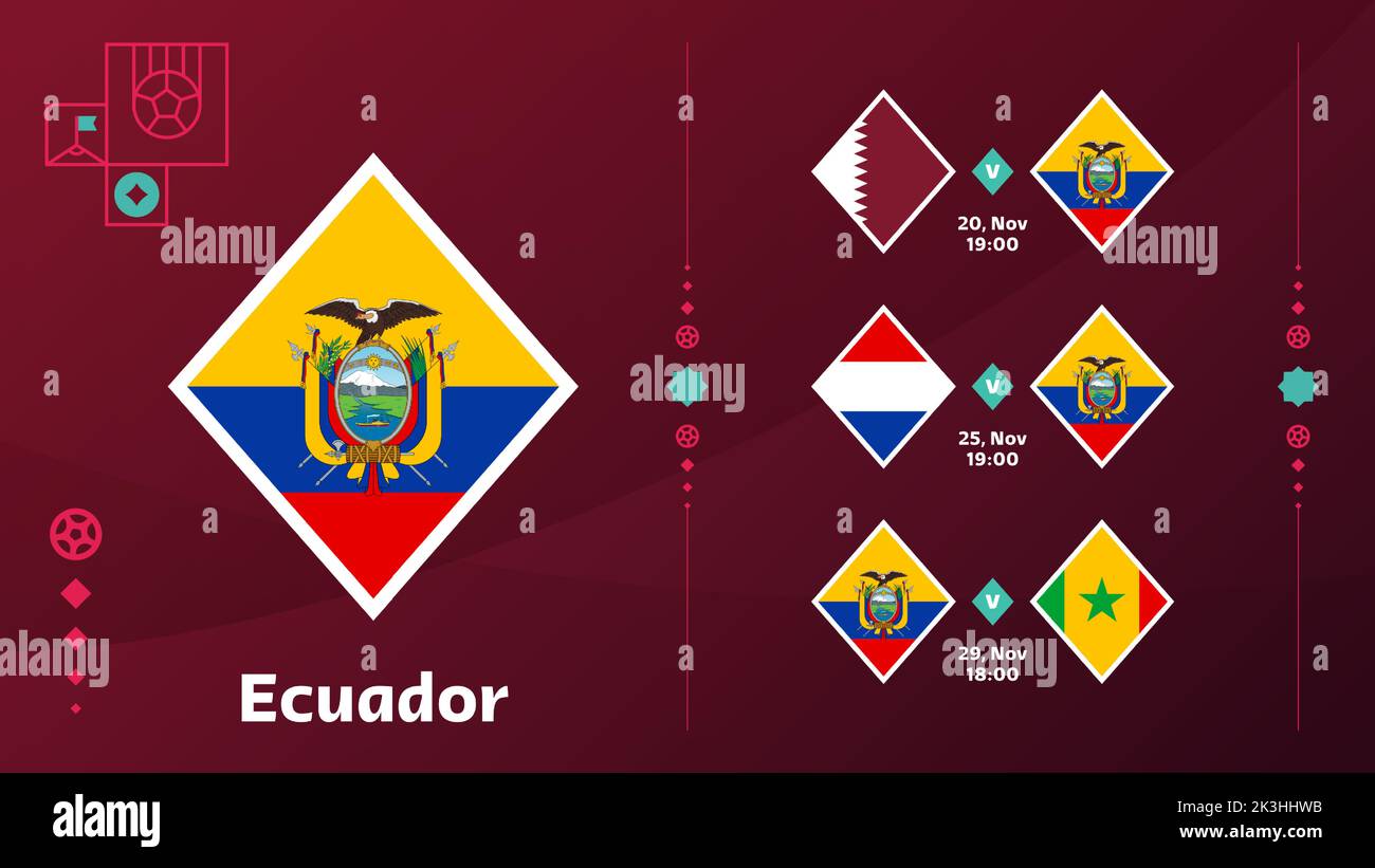 l'équipe nationale de l'équateur programmation des matchs dans la phase finale du Championnat du
