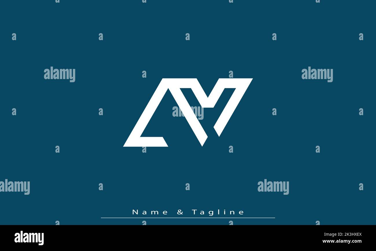 Lettres de l'alphabet initiales Monogram logo LM , ML Illustration de Vecteur