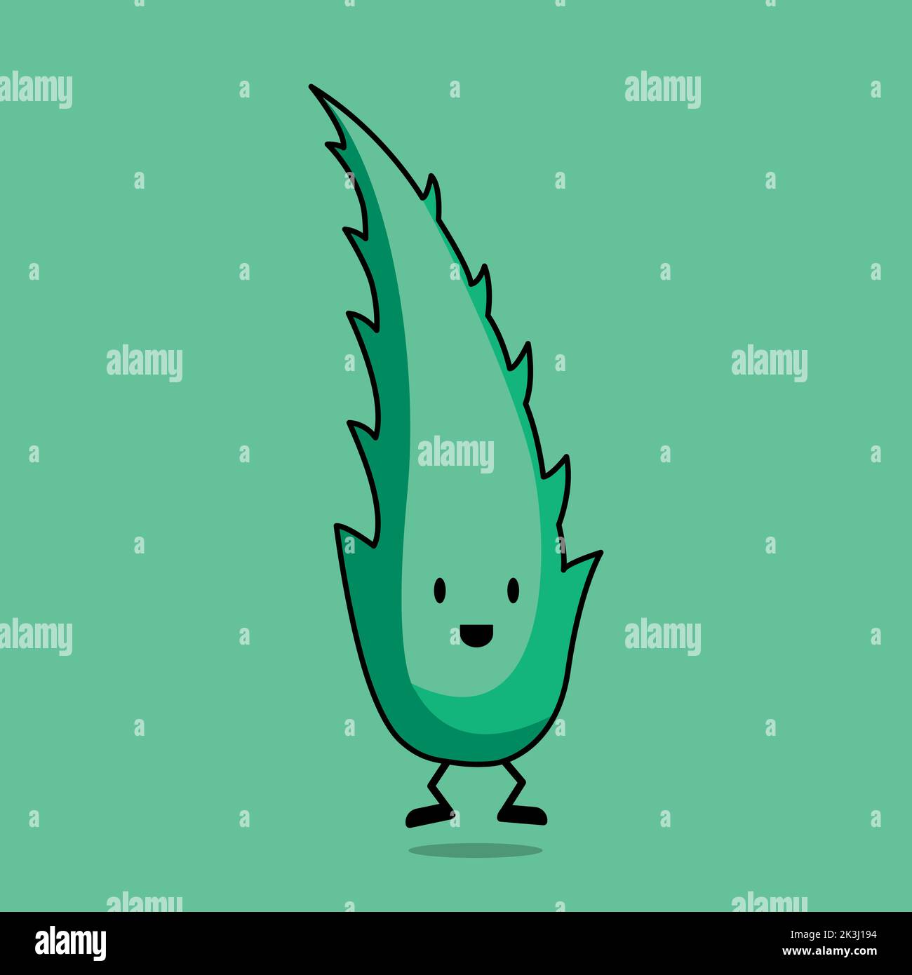 Bon personnage à l'aloe. Illustration plate simple aloès. Illustration vectorielle Illustration de Vecteur