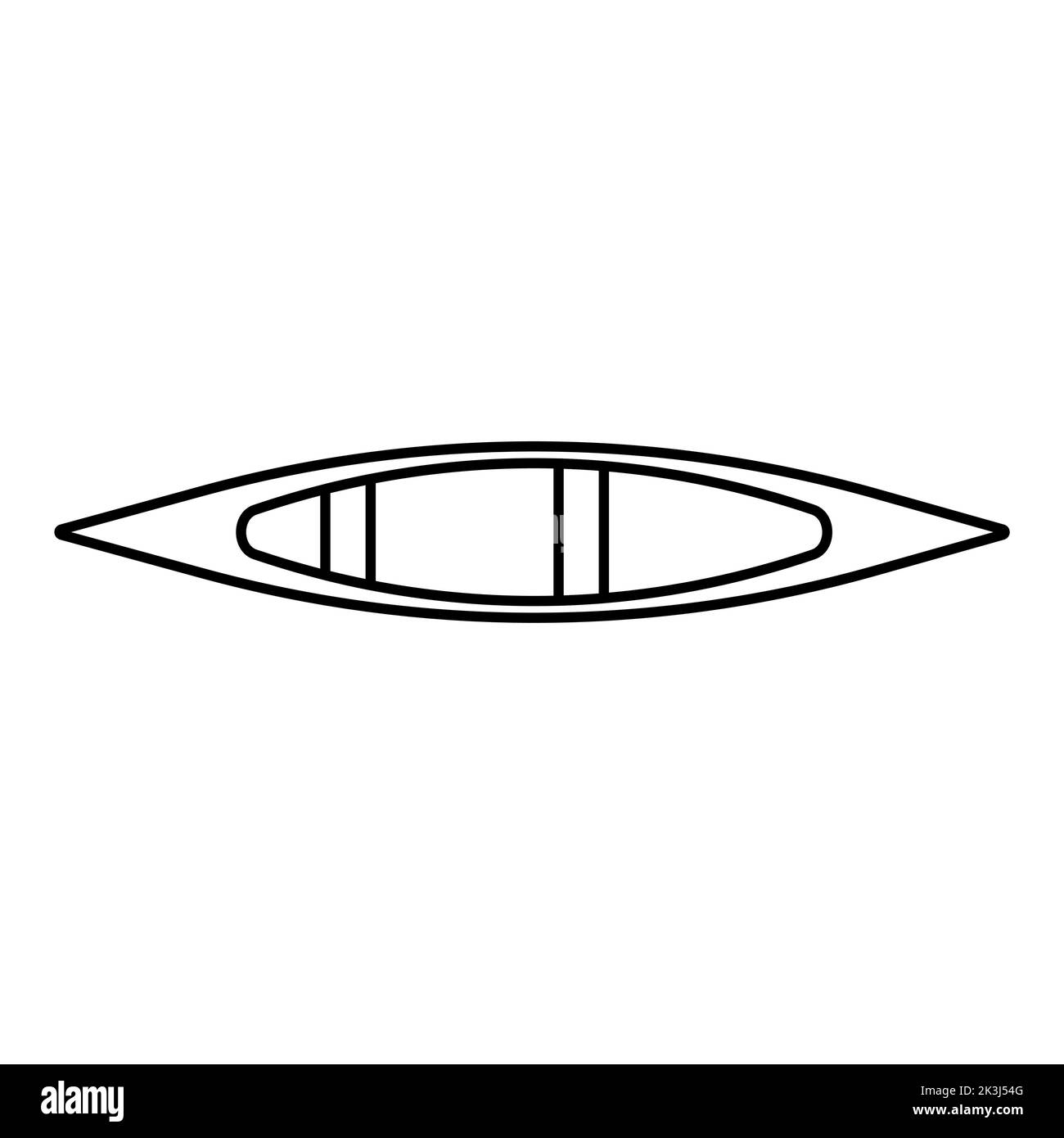 Icône vue du dessus de la ligne de bateau vectorielle et symbole du contour du transport du navire. Voilier illustration design et véhicule de croisière de mer signe. Icône de ligne de bateau à voile Illustration de Vecteur