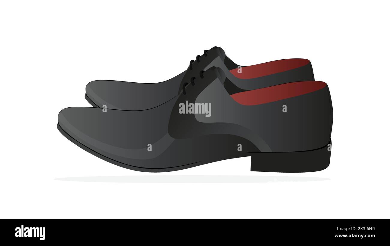 Chaussures classiques pour hommes isolées sur fond blanc, modèle tendance pour hommes illustré vectoriel Illustration de Vecteur