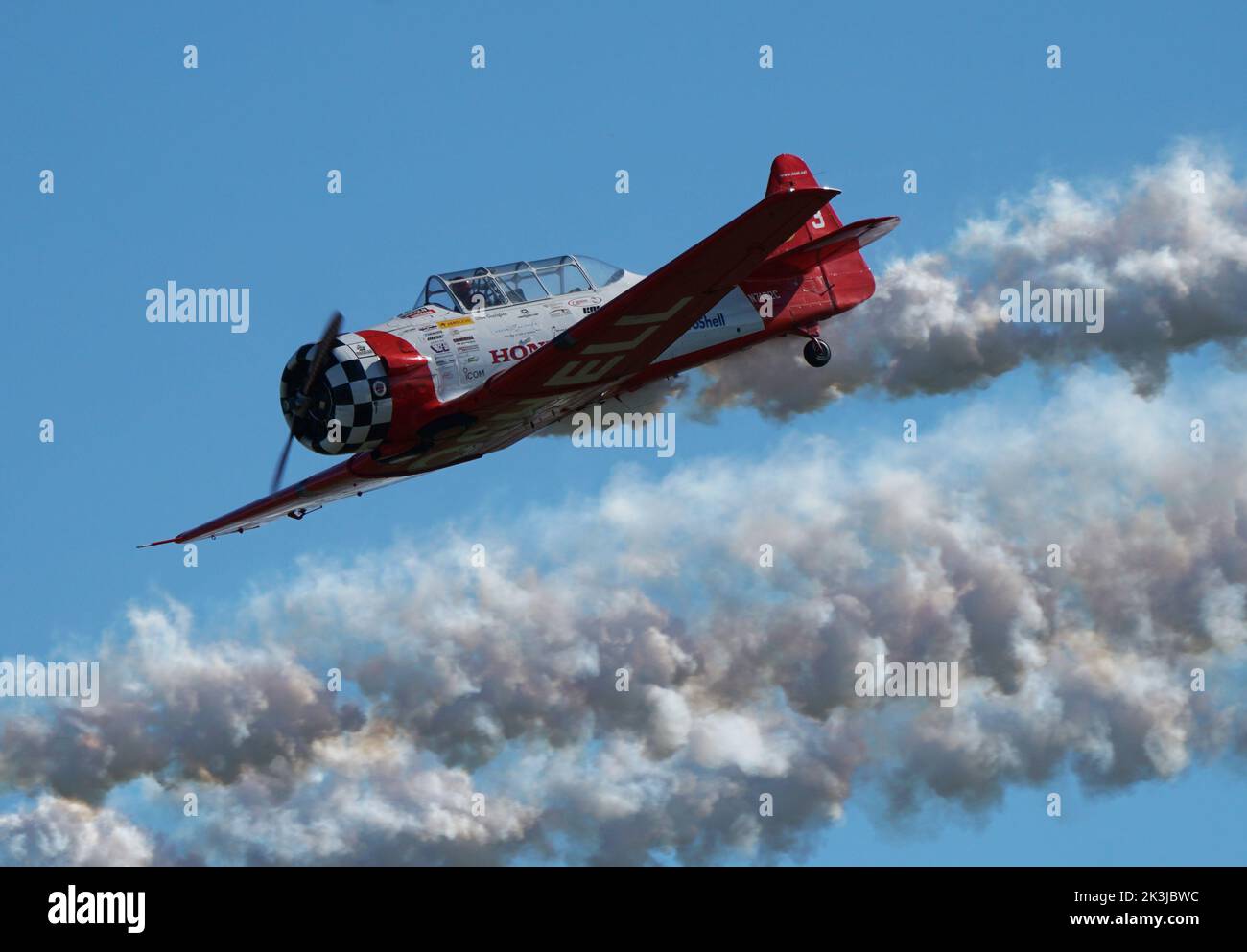 L'équipe d'acrobaties aériennes d'Aeroshell lors d'un salon aérien à Mirabel, au Québec. Banque D'Images