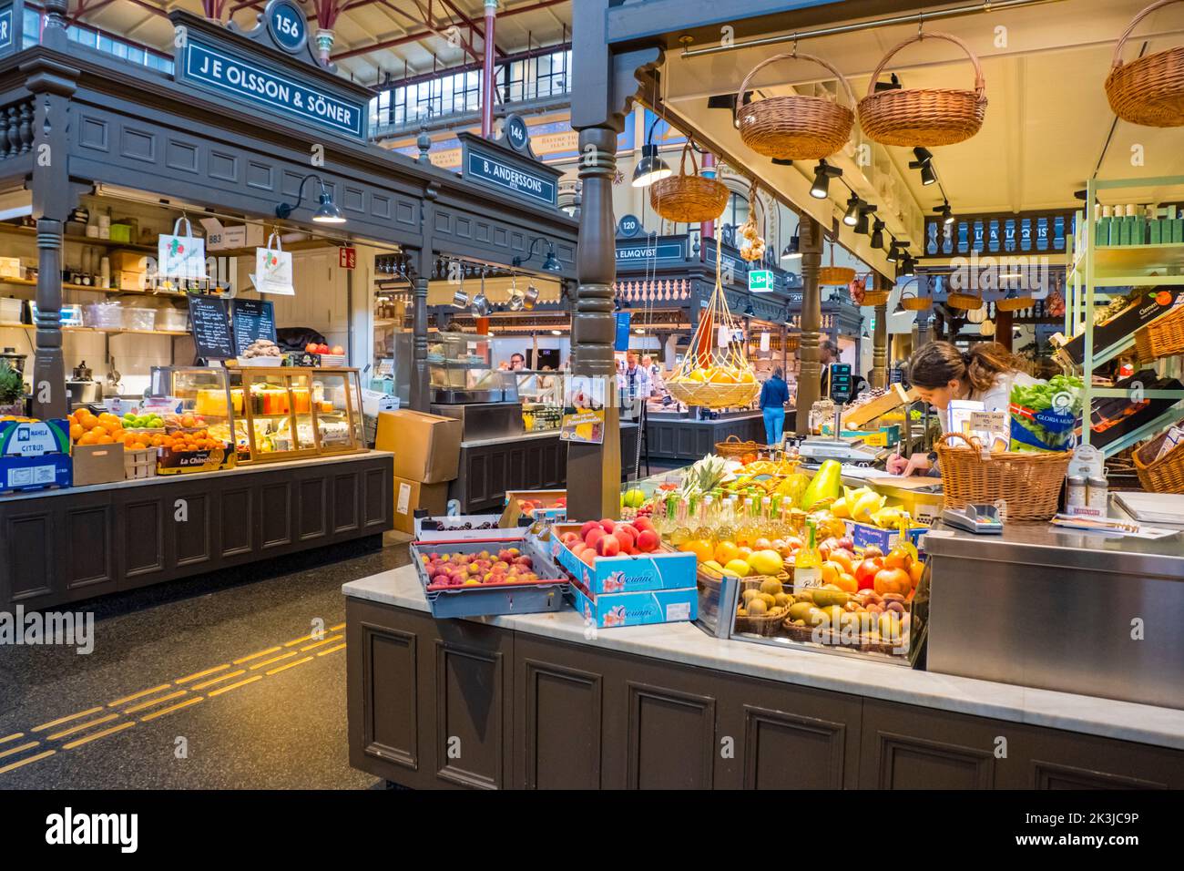 Östermalms saluhall, Stockholm, Suède Banque D'Images