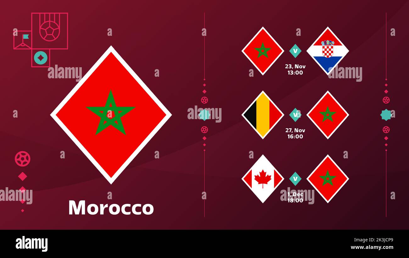 l'équipe nationale du maroc programmation des matchs dans la phase