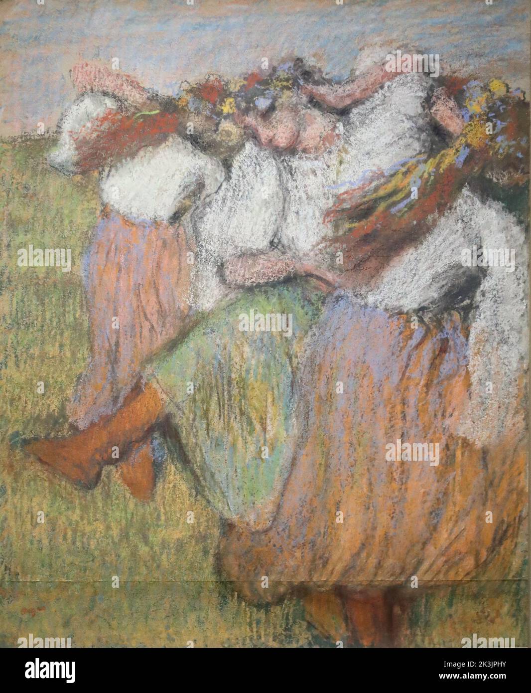 Danseurs ukrainiens (autrefois danseurs russes) par le peintre impressionniste français Edgar Degas à la National Gallery, Londres, Royaume-Uni Banque D'Images