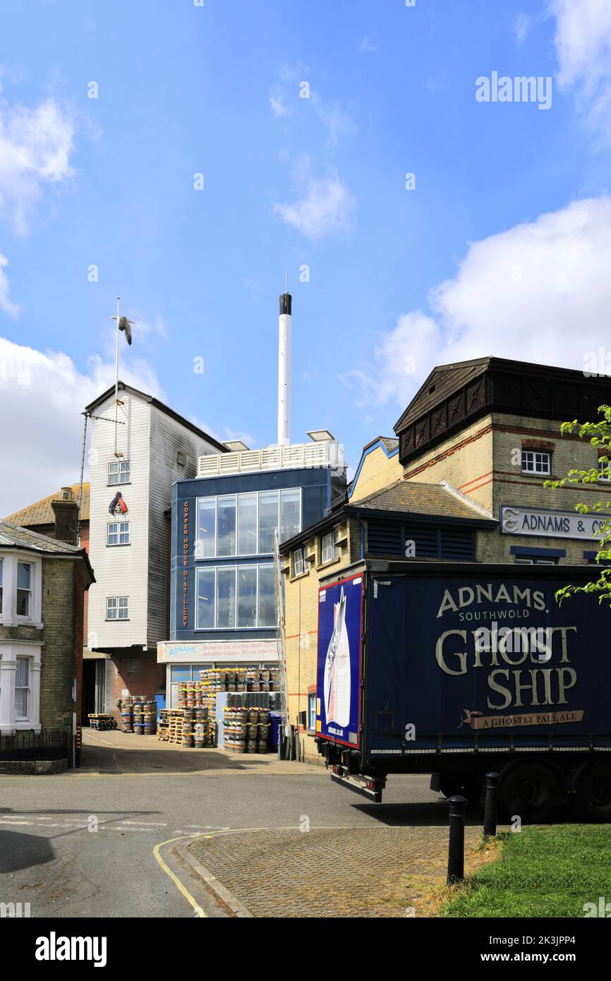 Brasserie et distillerie Adnams, ville de Southwold, comté de Suffolk, Angleterre, Royaume-Uni Banque D'Images