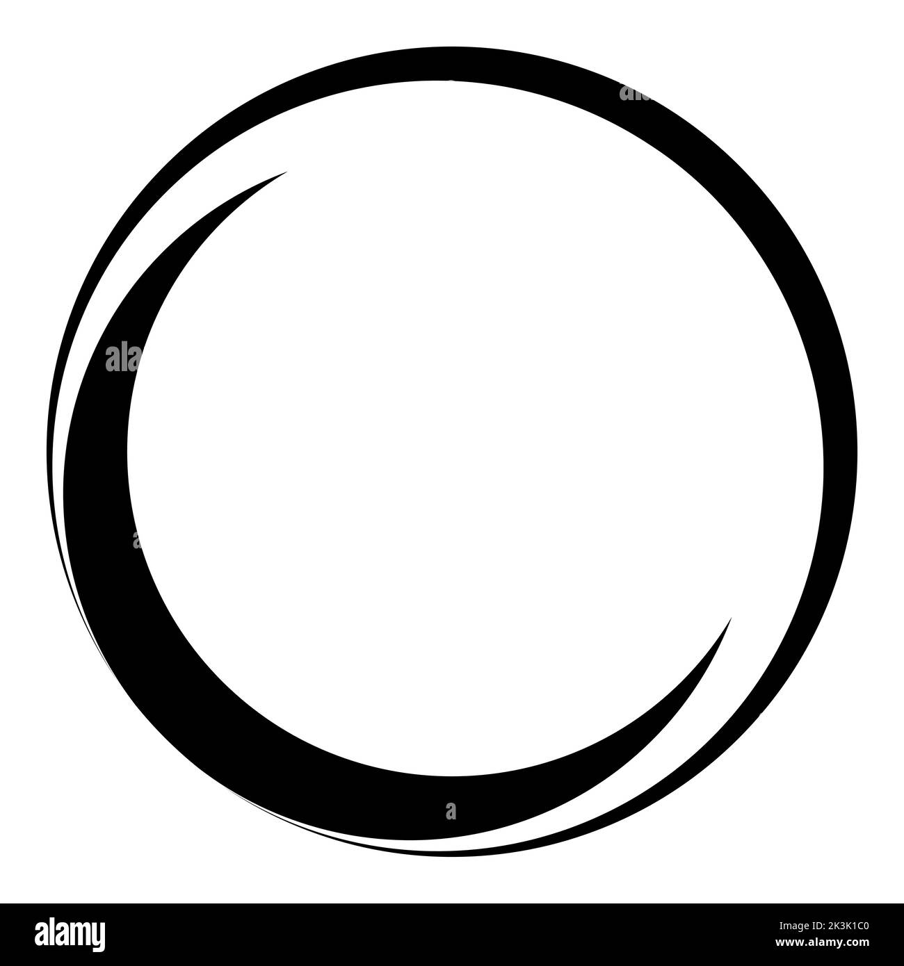 Moon Circle logo eau, centre moderne o orbite icône affaires Illustration de Vecteur