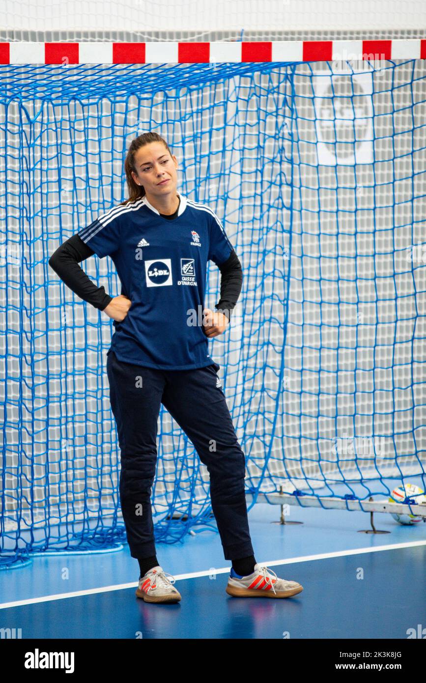 Cleopatre Darleux de France pendant la formation de l'équipe française de handball sur 27 septembre 2022 à la Maison du Handball à Créteil, France - photo: Antoine Massinon/DPPI/LiveMedia Banque D'Images