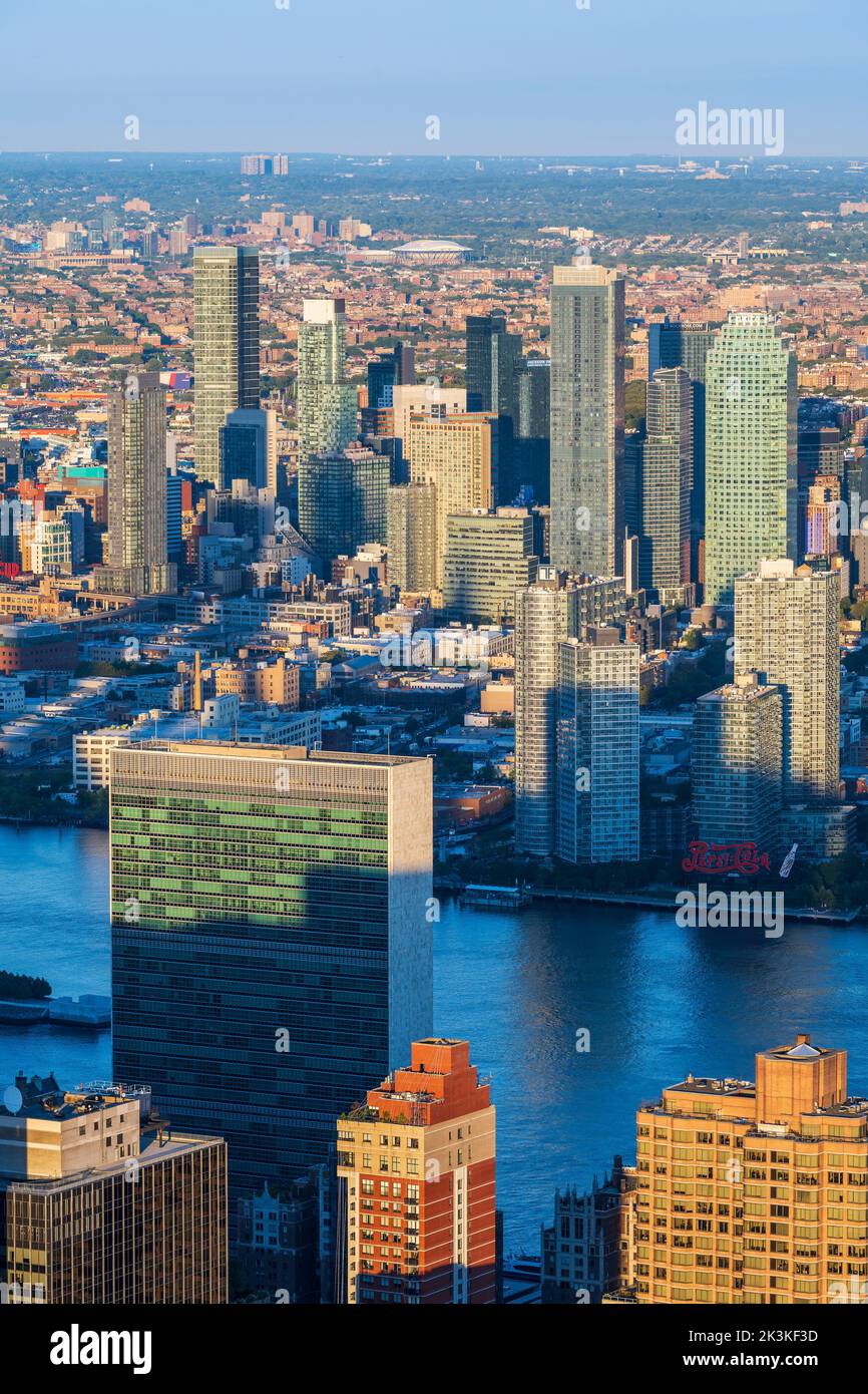 Horizon de long Island City, Queens, New York, États-Unis Banque D'Images