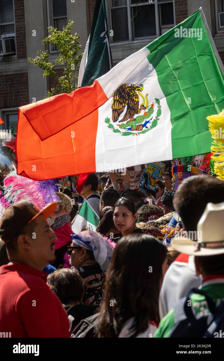 Parade de la fête mexicaine sur Madison Avenue à New York, États-Unis 2022 Banque D'Images