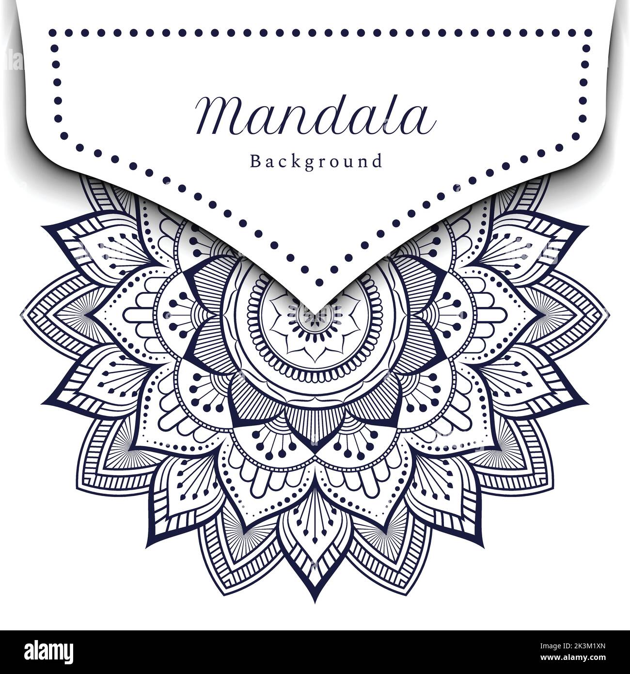 Fond de mandala floral et ornemental pour l'impression et la décoration, invitation, prospectus, menu, brochure, carte postale, papier peint. Illustration de Vecteur