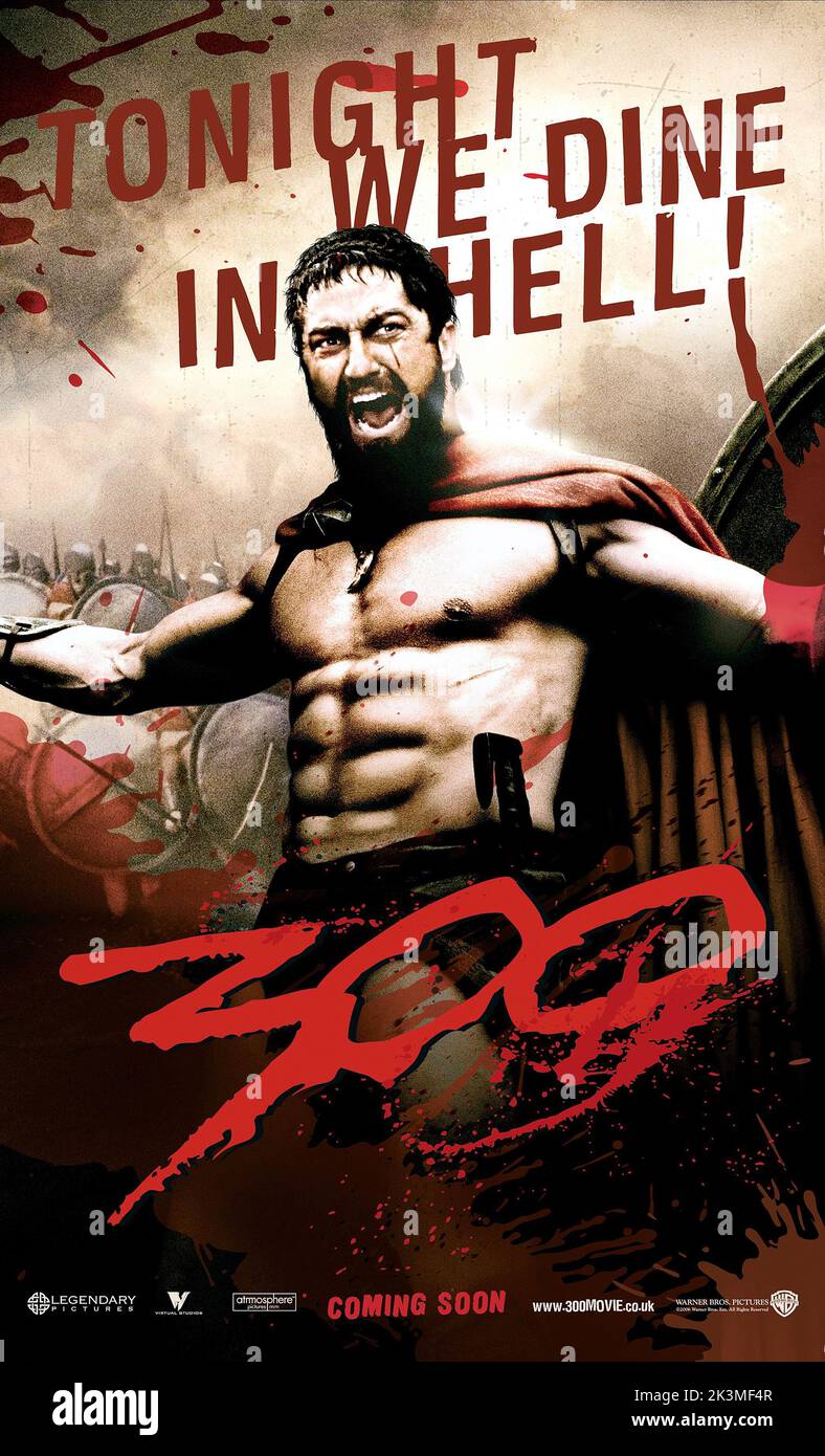 300 2006. 300 affiche de film. Gerard Butler. Banque D'Images