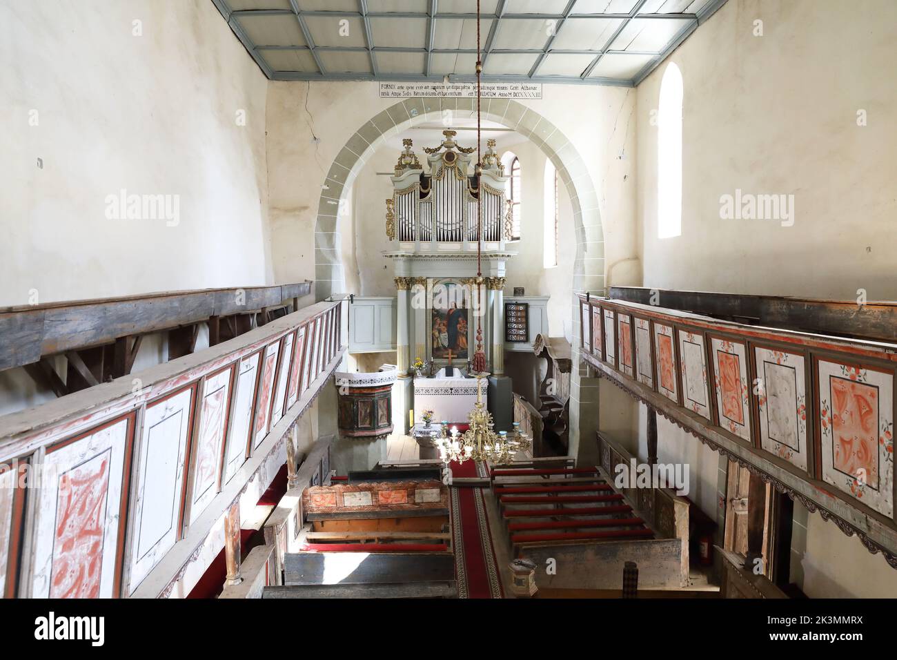 Citadelle historique de Viscri et église fortifiée en Transylvanie, Roumanie Banque D'Images