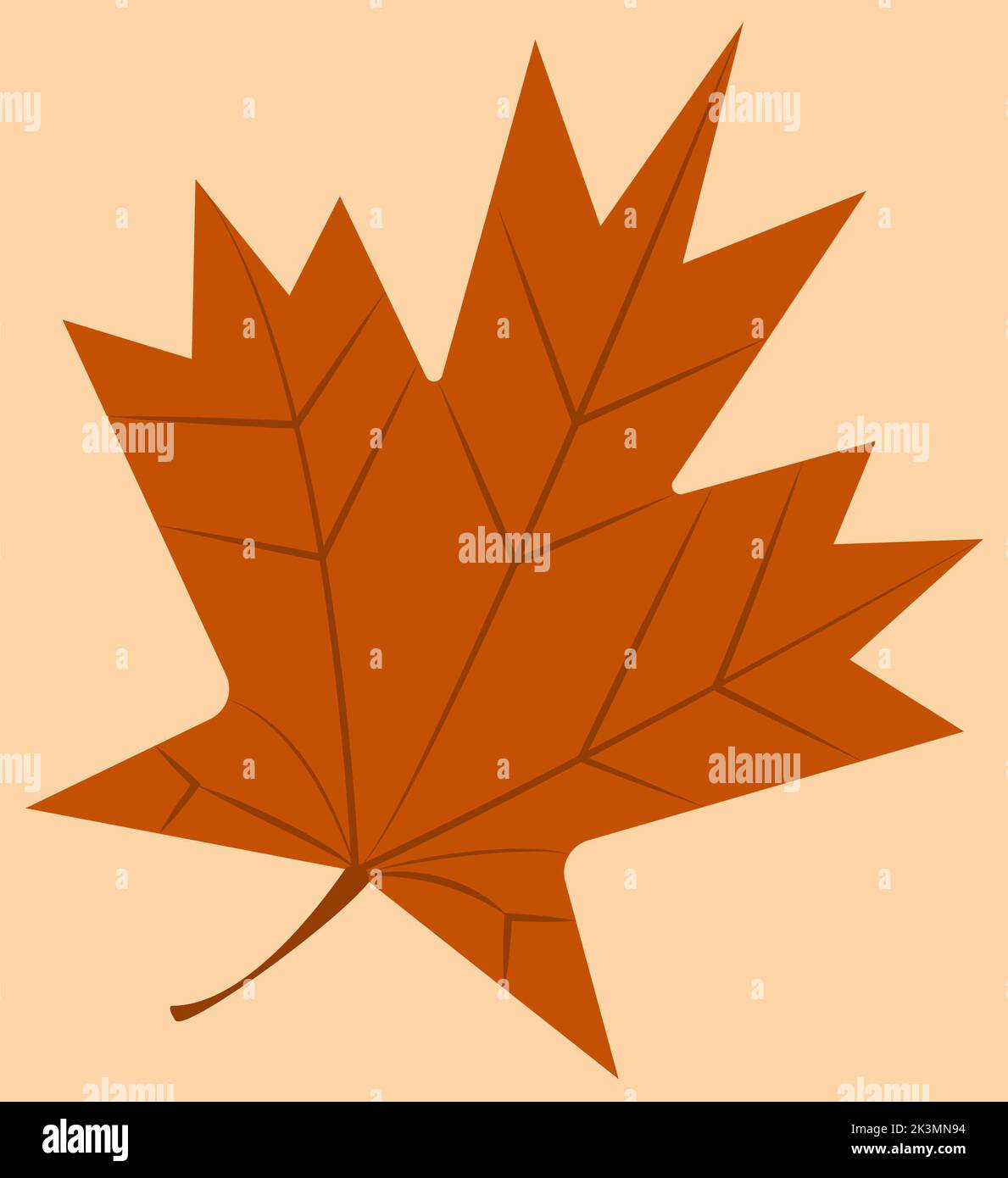 Feuille d'automne, feuille d'orange, feuille tombée de couleur orange, convient aux publicités et affiches d'automne, illustration de feuille d'automne, signe et étiquette du Canada Banque D'Images
