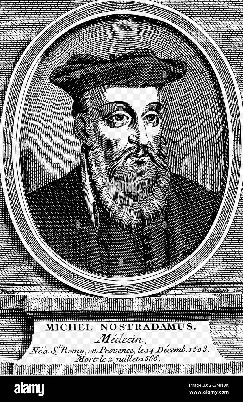 MICHEL de NOSTRADAMUS (1503-1566) astrologue français Banque D'Images