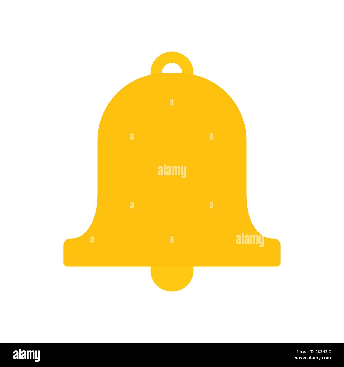 Icône cloche. Symbole de notification. Sonnerie d'alerte. Vecteur isolé sur blanc. Illustration de Vecteur
