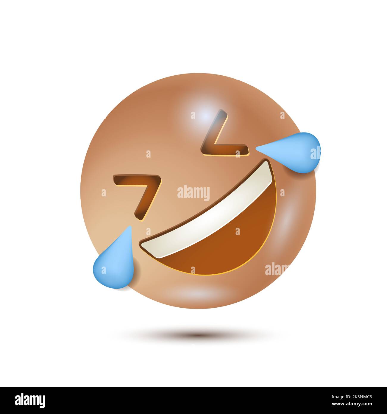 Rouler sur le sol en riant. Illustration vectorielle. Emoji. 3D émoticône pour le Web. Vecteur Emoticon. Pour interface utilisateur Illustration de Vecteur